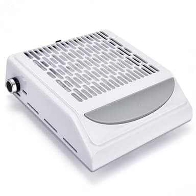 Lnopever 100W Aspirateur Ongles Professionnelle, Avec Filtre Aspirateur Ongle, Vitesse RéGlable Aspirateur Manucure, Pour Onglerie, Manucure, Gravure, Polissage (Blanc)