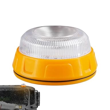 Lumière D'urgence V16, Gyrophare LED Sans Fil Rechargeable Avec Base Magnétique, Lampe D’avertissement V16, Balise Magnétique LED 360°, Modes Jaune/blanc Pour Voiture Auto Véhicule Tracteur SUV
