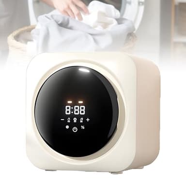 UORDBY Lave-Linge séchant, Petit modèle Portable à Chargement Frontal avec Panneau de Commande LCD, 4 programmes, capacité de 5 kg, idéal pour Les Petits vêtements, sous-vêtements et Chaussettes