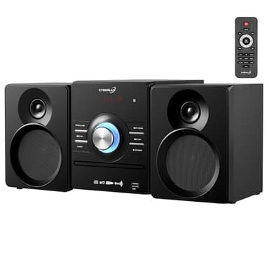 Système compact avec lecteur CD, haut-parleurs Bluetooth | Mini chaîne de musique HiFi stéréo | USB AUX In CD/MP3 Radio FM 30 mémoires | Système d'affichage LED avec boîtiers Micro HiFi