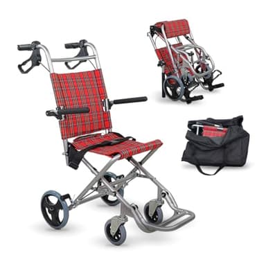 Mobiclinic, Fauteuil roulant Transit, modèle Neptuno, Aluminium, Pliant, Frein sur poignées, Marque européenne, Repose-pieds pliants, Accoudoirs pliants, Léger, Ceinture de sécurité