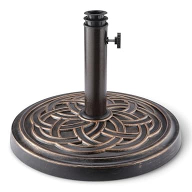 Amazon Basics Support Réglable pour Parasol de Terrasse, 1 Support, Noir