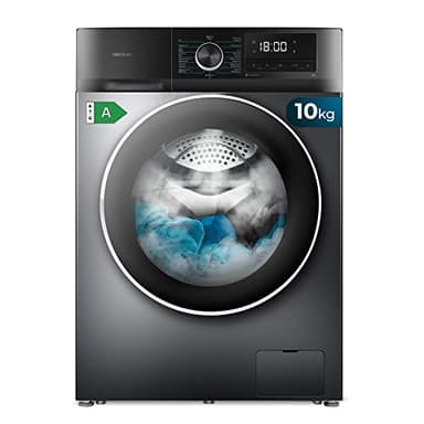 Cecotec Lave-linge 10Kg Chargement Frontal Bolero Dresscode 10500 Inverter Steel A, 1950W, 1400 rpm, Moteur Inverter Plus, Basse Consommation, 16 Programmes, Lavage Vapeur, Delay Start, Acier
