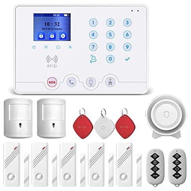 Wolf Guard Kits de sécurité pour la Maison, Système d'alarme Sécurité sans Fil WiFi 4G, Smartlife Compatible avec Amazon Alexa & Google Home (Version française)