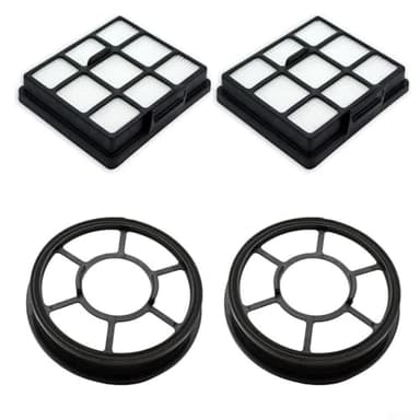 Lot de 2 filtres de rechange lavables et réutilisables compatibles avec les aspirateurs Basics sans sac 16H 71EU4 et VCM43B16H pour une meilleure filtration et une meilleure longévité de l'appareil