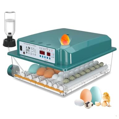 CoInceptus Couveuse Oeuf Automatique, Incubateur Oeuf Automatique 24-36 Oeufs avec Retournement Automatique des œufs et Ajout Automatique d'eau, Incubateur avec 4 modes d'incubation Automatiques