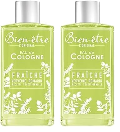Bien-être - Eau de Cologne Fraîche Au Parfum de Verveine/Romarin - 250 ml (Lot de 2)