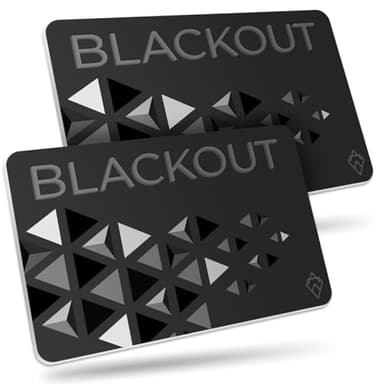 AKIELO Blackout Carte Ultra Fine RFID (Lot de 2) – Anti piratage Bloqueur pour Protection Carte Bancaire sans Contact – Protège Votre Portefeuille (2 x Édition Noire)
