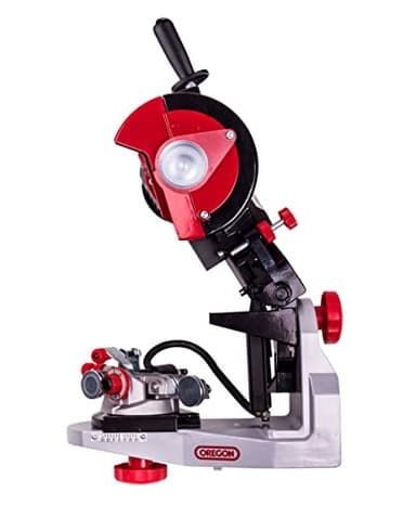OREGON Affûteuse Professionnelle 230 Volts, Affûteuse de Chaîne de Tronçonneuse Universelle avec Dispositif de Serrage Hydraulique (620-230)