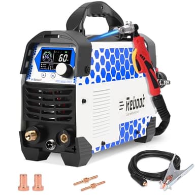 Reboot Découpeuse à Plasma 60A 230V IGBT | Rouleau PT31 pour Coupe Facile, Fonction 2T/4T, Coupe Maximale 18mm pour Acier Inoxydable Aluminium Cuivre,RBC6000 PRO