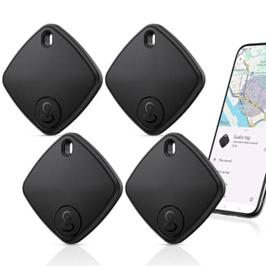 Air Traceur Android,Air Trackers Tag Lot de 4 Smart Traceur GPS pour Android,Localisateur D’Objets Bluetooth Traceur Clé Fonctionne avec l’app Google Find Hub pour Portefeuilles/Valises/Bagages