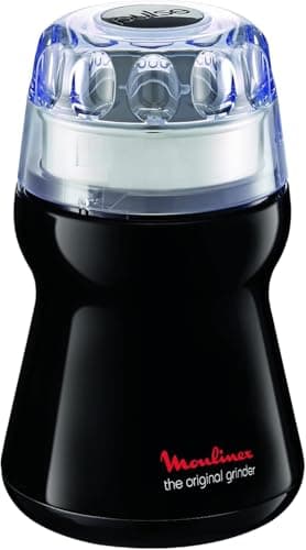 Moulinex AR110830 Moulin à Grain Électrique Dehli Café Épices Fruits Secs Moudre 180W Noir