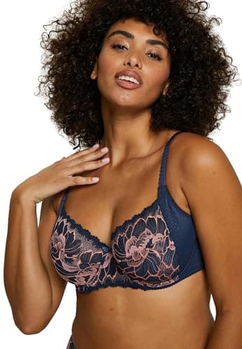 sans Complexe Femme Capucine Soutien Gorge Emboîtant Armatures, Bleu Marine & Rose, 100C EU