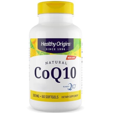 Healthy Origins, Natural CoQ10 avec Kaneka Q10, 100mg, Fortement Dosé, 60 Capsules molles, Sans Gluten, Sans Soja, Non OGM