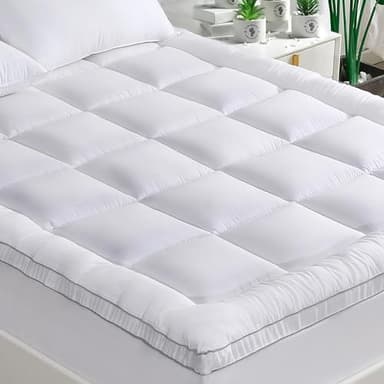 GRT Surmatelas 160x200 cm - Épaisseur Généreuse de 6 cm pour Un Sommeil Confortable, en Fibres de Bambou et Garnissage 3D - Ultra-Doux et Respirant
