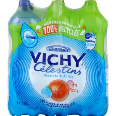 Eau minérale naturelle gazeuse,6 x 1,15 L