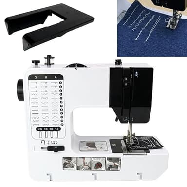 Machine à Broder numérique électrique, Machine à Coudre Automatique multifonctionnelle avec Table d'extension/Couteau de Coupe, 38 Modes de Points/étanchéité réglable/Vitesse réglable