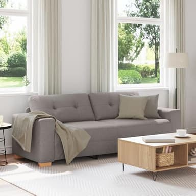 Générique Canapé 3 Places Taupe 180 cm en Tissu,Canapés,30.7KG-4105094