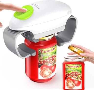 Sonhomay Ouvre-bocal électrique automatique portable One Touch Ouverture automatique Gadget de cuisine Outil pour nouveau bocal scellé