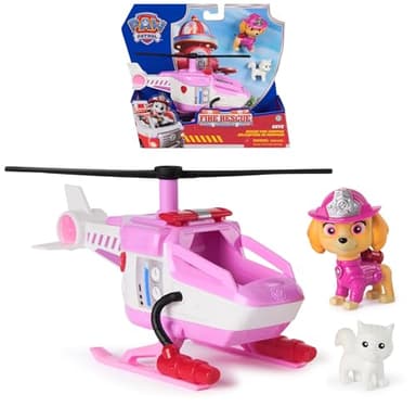 Paw Patrol - Pat Patrouille - Véhicule Figurine Stella Fire Rescue Mission Pompiers - Voiture Figurine À Collectionner - Panier Chaton - Pat Patrouille Jouet - Voiture Enfant - Jouet Enfant 3 Ans Et +