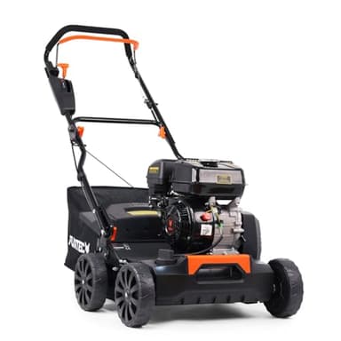 FUXTEC Scarificateur Aérateur Thermique 3en1 FX-BV240 Moteur 4 temps 4,1kW rouleau 18 lames et 24 griffes à ressort Poignée de transport et bac de ramassage de 45L