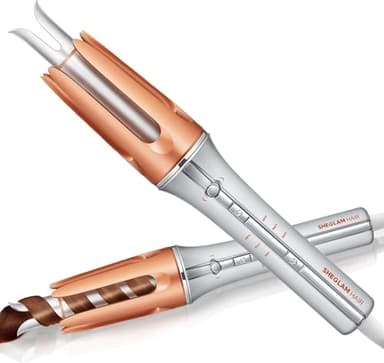 SHEGLAM It-Curl Fer à boucler automatique 25mm avec revêtement en céramique, 3 niveaux de température (170-210°C), enrouleur instantané pour boucles