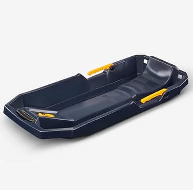 Luge Adulte Plateau - Rails directionnels pour Glisse Droite - Haute Performance de Glisse - Corde et poignée Tire-Luge - Coque Robuste et freinage Efficace - L 105 x l 48 x H 12 cm - Poids 2.4 kg