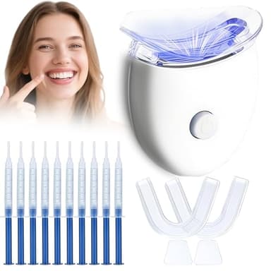 Kit de blanchiment dentaire Professionnel,10 Pcs Gel de Blanchiment des Dents,2 Plateau Dent,pour un blanchiment Rapide et Efficace,Facile à Utiliser,Aide à Atténuer les Taches