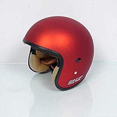 Casque Jet, Taille M, Rouge Mat