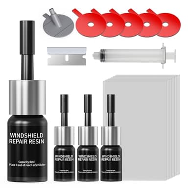 everfarel kit de réparation Pare Brise Kit de réparation des impacts de Pierres Kit de réparation du Verre du Pare-Brise Répare de Nombreux Types de Fissures dans Le Verre du Pare-Brise de la Voiture