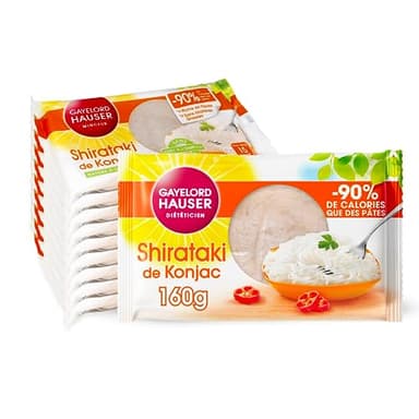 GAYELORD HAUSER - Konjac - Shirataki de Konjac - Nature - Sans Rinçage - Prêt à l'Emploi - 10 Paquets de 160 g
