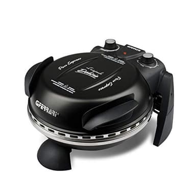 G3 Ferrari G10006 Pizza Express Delizia,Four à Pizza 1200 W, Thermostat Réglable jusqu’à 400°C, Cuit une Pizza Savoureuse en 5 min, Double Résistance, Livre de recettes et Spatules inclus – Noir