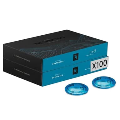 Nespresso Professionnel - 100 Capsules Guatemala - Intensité 6 - Pour Espresso & Lungo - (2 boîtes de 50) - Adapté aux Professionnels
