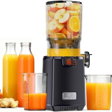 LINKChef Extracteur de Jus Lent à Froid, Ouverture 130 mm, Extracteur de Jus de Fruits et Légumes, Capacité 1,8 L, 250W Slow Juicer Machine avec fonction inversion, facile à nettoyer, Sans BPA