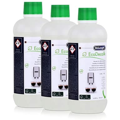 DeLonghi DLSC500/8004399329492 Lot de 3 bouteilles de détartrant DeLonghi EcoDecalk pour machines à café, 500 ml