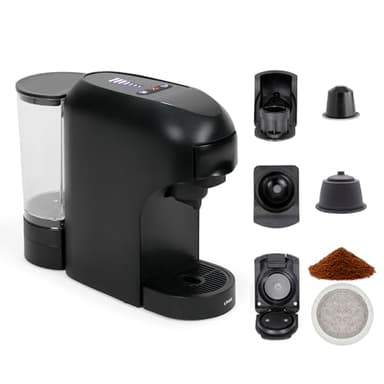 Livoo - Machine à café multi-capsules 4 en 1 DOD217N - 1400W, 20 bars, 7 niveaux de volume, compatible Nespresso®*, Dolce Gusto®*, dosettes type Senseo®** et café moulu