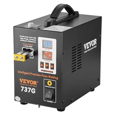 VEVOR Soudeuse par points pour batterie, soudeur par points à impulsion 737G, station de soudage portable haute puissance avec 2 modes de soudage et éclairage LED pour nickel pur 0,12 mm