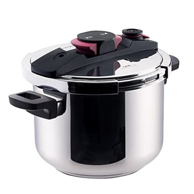 Taurus Great Moments Superrapid 6L - Cocotte-minute super rapide, 6L, valve de vidange réglable, ouverture facile, économie d'énergie, 5 systèmes de sécurité, sans PFOA, pour tous types de feux