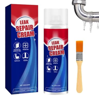 Spray d'étanchéité, Spray Etancheite Exterieur, Leak Repair Cream, Mastic en Spray avec Pinceau, Hydrofuge Toiture Agent Anti Fuite Étanche, Pour Réparation des Fuites Sur Murs et Toits (1Pcs, 100ml)
