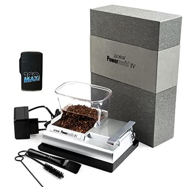 Nouvelle Tubeuse électrique ZORR Deluxe Powermatic 4 - Machine à Tuber - Haute Qualité avec réservoir à Tabac + Briquet 100Maxi