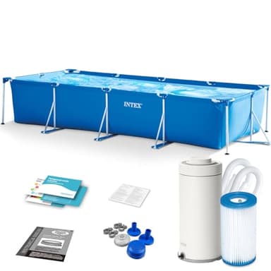 Intex kit Piscine Metal Frame Junior rectangulaire Tubulaire (l) 4,50 x (l) 2,20 x (h) 0,84m