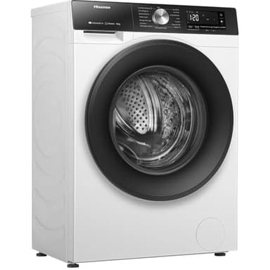 Hisense WF3S1043BW3 – Lave-linge à vapeur, classe A, 10,5 kg, connectivité WiFi, fonction vapeur 99,9%, lavage auto wash, lavage rapide 15", PureJet, blanc