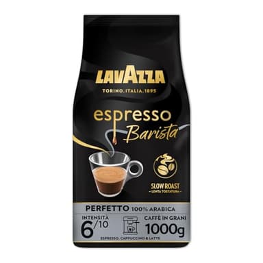 Lavazza Café en Grain Espresso Barista Perfetto, 100% Arabica, Torréfaction Moyenne, Paquet de 1 kg