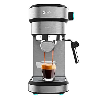 Cecotec Cafelizzia Express Cafelizzia 890 Gris Espressos et Cappuccino 1350 W Système Thermoblock 20 bars Mode Auto pour 1-2 Cafés, Vaporisateur Orientable, Capacité 1,2 L
