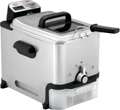 Tefal FR8041 Oleoclean Pro Friteuse électrique, 3,5 l, filtre à huile automatique, capacité XL, 4 à 6 personnes, facile à nettoyer, pièces lavables au lave-vaisselle, température réglable, fenêtre de
