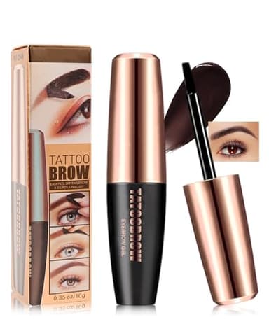 Gel Sourcils Peel Off, Gris-Marron Teinture Sourcils Tattoo Longue Durée, Waterproof et Anti-transfert, Durée de Vie de 3 Jours, Eyebrow Gel Tint Peel Off for Natural Looking Brows, Cadeau Femme-03