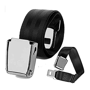 Rallonge de ceinture de sécurité réglable de 17,8 à 99,1 cm – S'adapte à toutes les compagnies aériennes (pas au sud-ouest) vous apporte un voyage confortable, noir