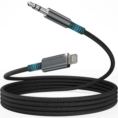 Esiposs Cable Jack i Phone 1,2M [Certifié MFi] Audio Cable Auxiliaire Voiture i Phone Light-ning Cable i Phone Jack 3.5mm Compatible avec i Phone 14/13/12/11/X pour Autoradio/Casque/Enceinte, Gris