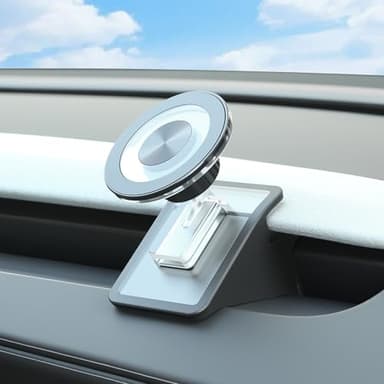 TOPABYTE Support Téléphone pour Tesla Model Y Juniper 2026 2025 Model 3 Highland Accessoires, Support de Téléphone Voiture pour MagSafe Magnétique Porte Smartphone