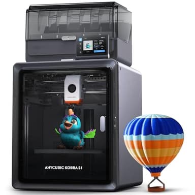 Anycubic Kobra S1 Combo, Imprimante 3D Multicolore, 600mm/s Haute Vitesse, Construction CoreXY Entièrement Fermée, Auto-Nivellement LeviQ 3.0, Taille d'impression 250 * 250 * 250 mm